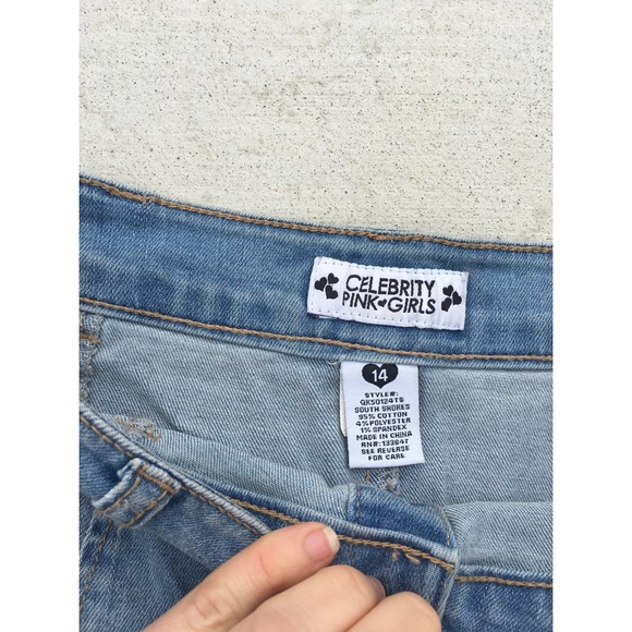 Faded denim button front a-line skirt - Picture 3 of 3